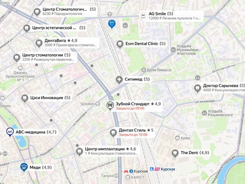 Платное размещение на карте: приоритетная метка клиники